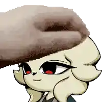 a pixel art drawing of a girl with a hat on