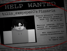 a help wanted flyer for tilin exepe20 's pizzaria