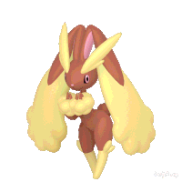 a 3d rendering of a brown and yellow bunny with a white background