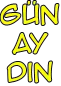 the word gun ay din is in yellow letters on a white background