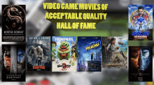 Acceptable Video Game Movies Meme