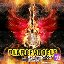 a blur of angels logo with a guitar in the center