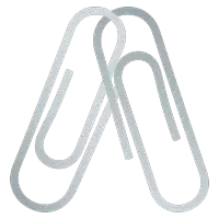 a drawing of two paper clips with the letter a on the bottom