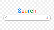 a google search bar on a checkered background with a microphone icon .