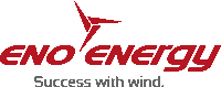 a logo for eno energy success with wind