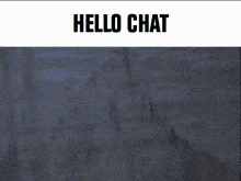 a picture of a hole in a wall with the words hello chat below it
