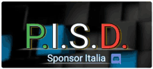 a logo that says p.i.s.d. sponsor italia on it