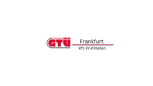 a red and white logo for gtu frankfurt kfz-prüfstellen