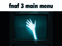 fnaf 3 main menu is displayed on the screen