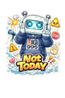 an illustration of a robot wearing a digi 995 hoodie