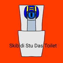 a cartoon of a skibidi stu das toilet