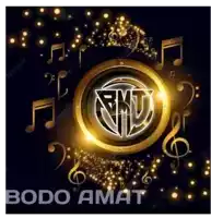 a poster with music notes and the word bodo amat