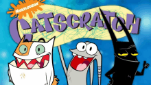 a poster for nickelodeon 's catscratch shows three cartoon characters