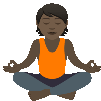 a cartoon drawing of a man meditating in a lotus position