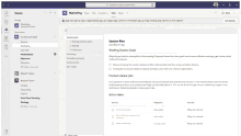 a screenshot of a microsoft teams page with a onenote icon