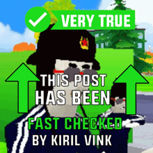 a poster that says very true this post has been fast checked by kirim wink