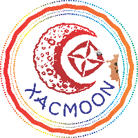 a logo for a company called xacmoon