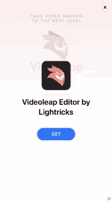 a screenshot of a video editing app called videoleap editor by lighttricks