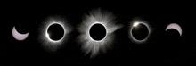 a series of images showing the phases of an eclipse