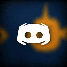 a white discord logo on a dark blue background