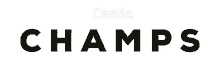 a logo for castle champs is shown in black on a white background