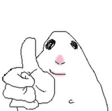 a drawing of a person giving a thumbs up .