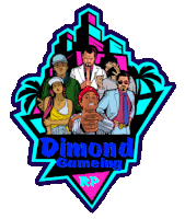 a logo for dimond gaming rp shows a group of people standing next to each other