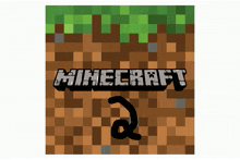 a picture of a minecraft logo with a hand drawn s on it