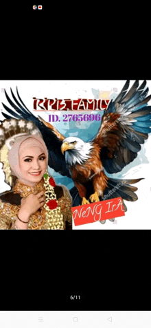 a picture of a woman and an eagle with the name nong ita