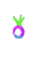 a drawing of a hand making an ok sign with a circle in the middle