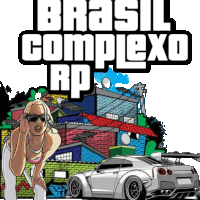 a poster that says brasil complexo rp with a woman and a car