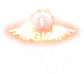 a gm logo with wings on a white background