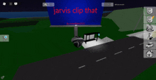 jarvis clip that is displayed on a billboard in a video game