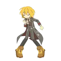 a cartoon drawing of a man with yellow hair