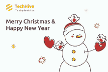 a merry christmas and happy new year greeting card from tech hive