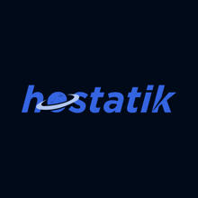 a logo for hostatik shows a planet in the middle