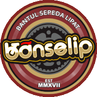 a logo for bantul sepeda lipat has the year mmxviii on it