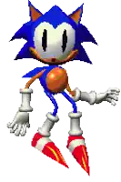 a pixel art drawing of sonic the hedgehog