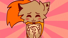 a cartoon cat with a heart on his chest