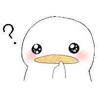 a drawing of a duck with a question mark above it .