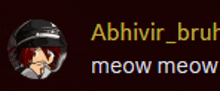 a picture of a person with the name abhivir_bruh meow meow on it