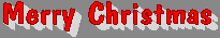 merry christmas is written in red letters on a gray background