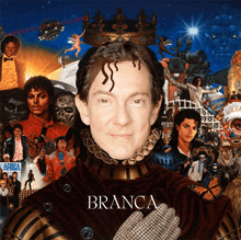 a painting of a man with the word branca at the bottom