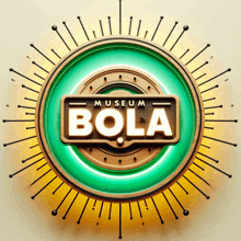 a logo for the museum bola with a green circle in the center