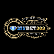 a logo for situs slot gacor mybet303 with a diamond in the center