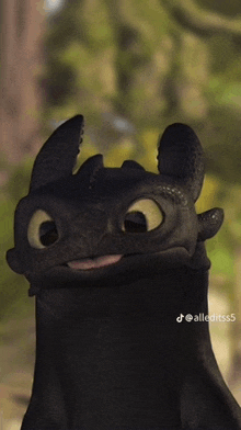 toothless from how to train your dragon looks at the camera