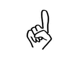 a drawing of a hand saying hi 5