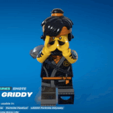 a lego ninjago character called griddy is featured in a video game