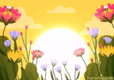 a drawing of flowers with the words franwhiteside below it