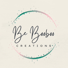 a logo for be booboo creations with a circle and dots